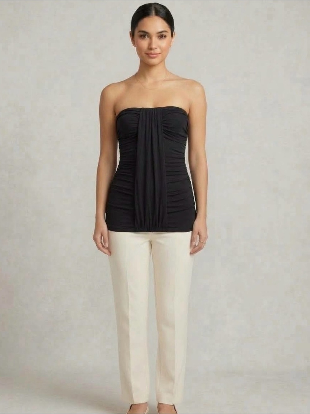 Kismet Black Draped top Size Medium Like New